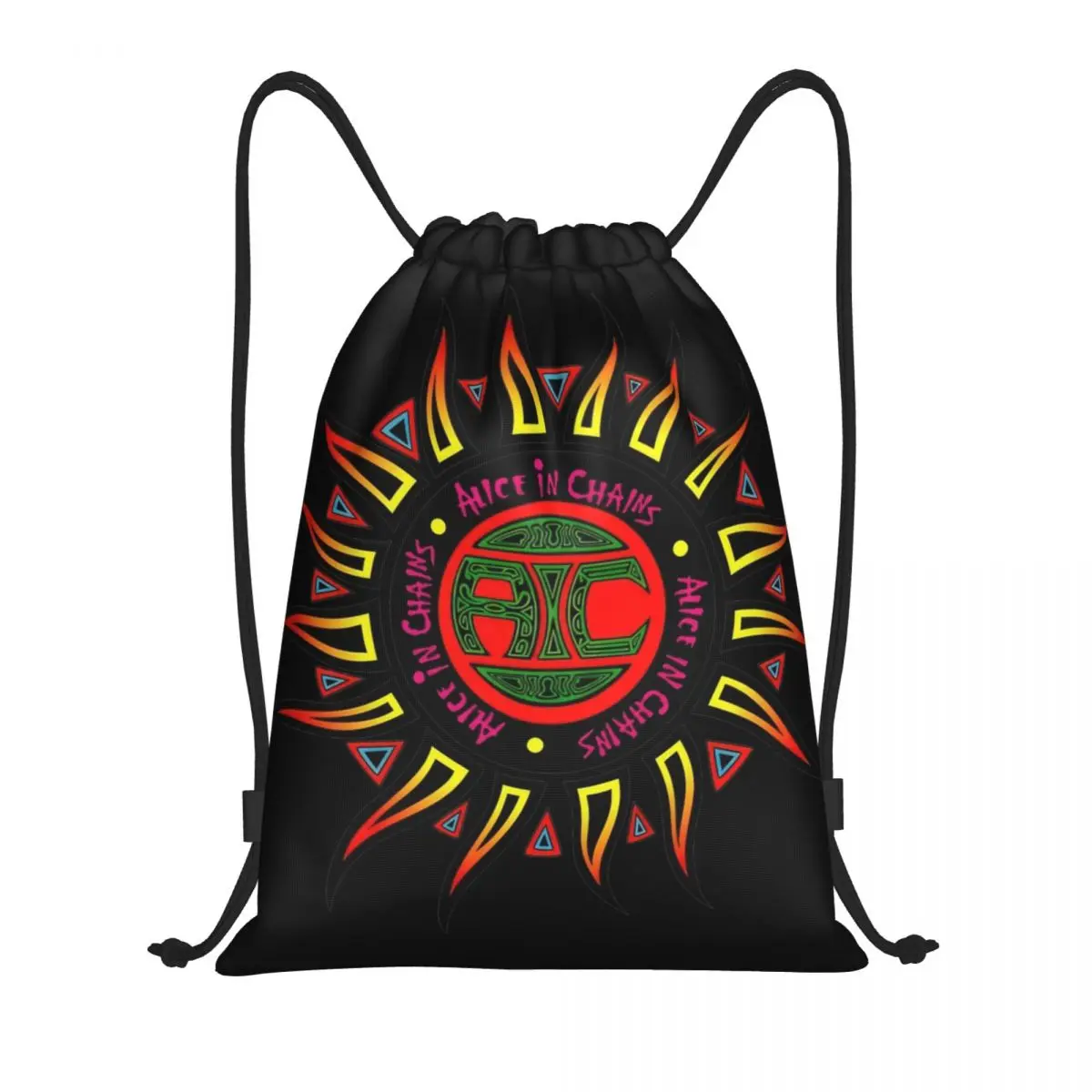 Alice In Chains Drawstring Backpack Sports Gym Bag Studio Chronicles A.I.C VOL.8 String Sackpack for Hiking