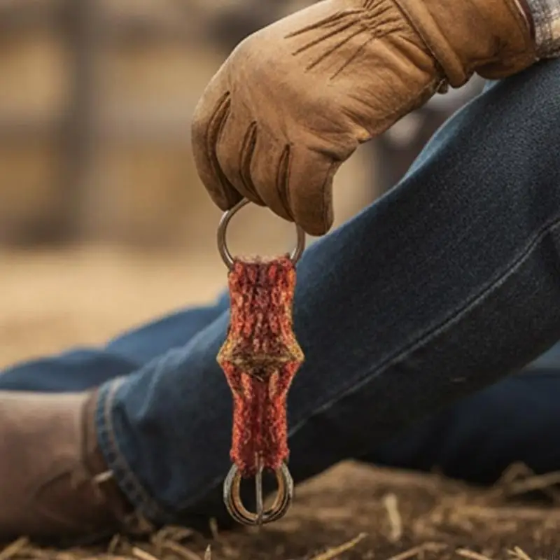 يدويا مصغرة الفروسية السروج المفاتيح مضفر مفتاح حامل كيرينغ ملحق لعشاق ركوب الخيل 24BD #5