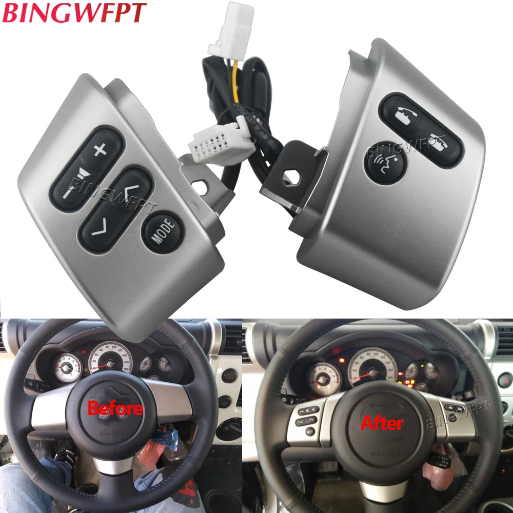 Steering Wheel Audio Control Buttons For Toyota FJ Cruiser 2006-2022 Light Volume Mode Function Switch Car Accessories 84250-350