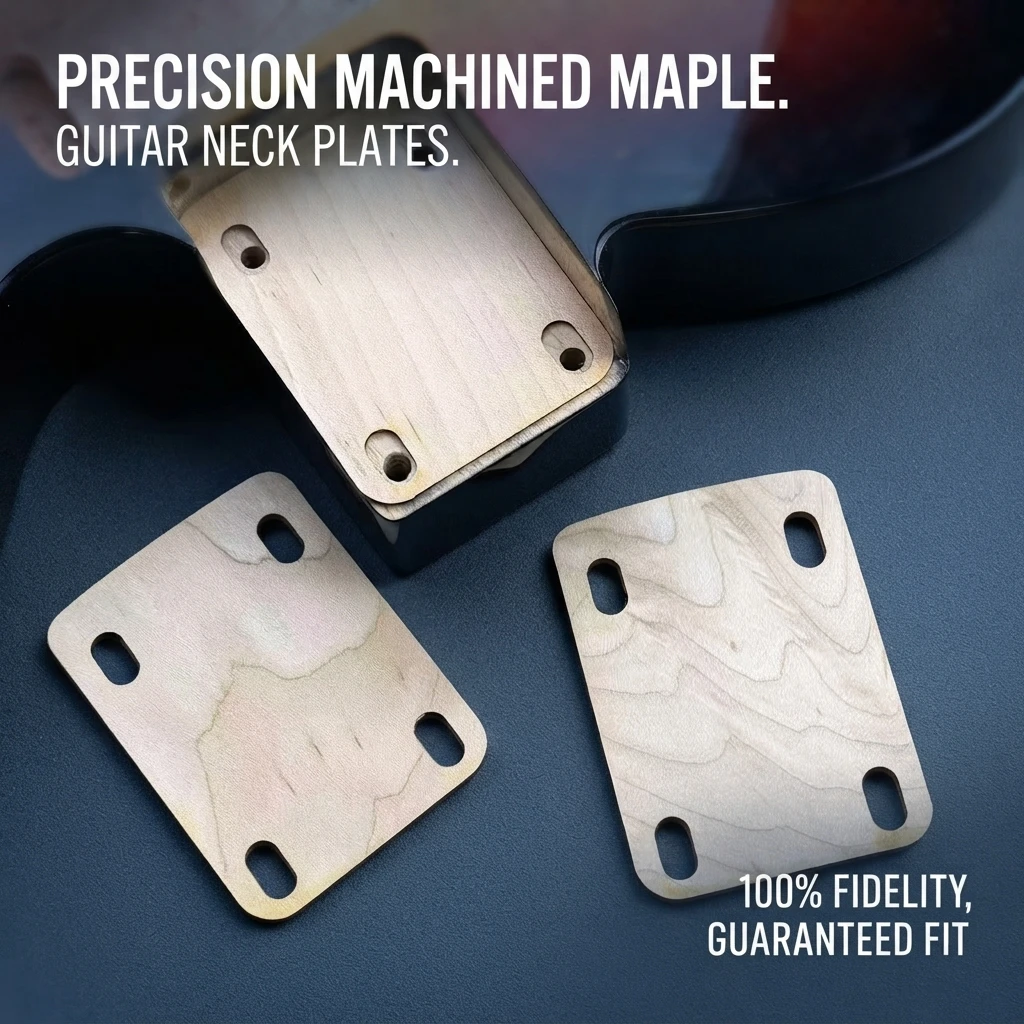 3 Angle Wooden Guitar Neck Shims, 0.25 0.5 1 Degree, Bolt-On Pitch Correction Kit with Storage for Electric Guitar Repair