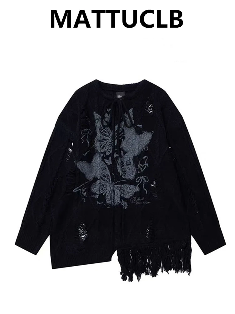 

Fall Winter Women Goth Long Sleeve Sweater Baddie Knitwear Sweater Pullovers Jumper Jerseys Shoujo Harajuku Oversize Gyaru 2000s