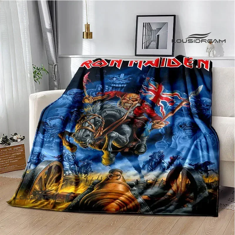 Rock band I-Iron M-Maiden Printed blanket Kids Warm blankets Flannel Soft and comfortable blanket bed linings Birthday Gift