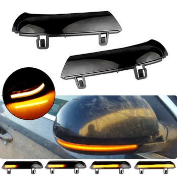 2x LED Dynamic Turn Signal Light For VW Passat B6 GOLF 5 Jetta MK5 Passat B5.5 GTI V Sharan Flowing Water Blinker Flashing Light