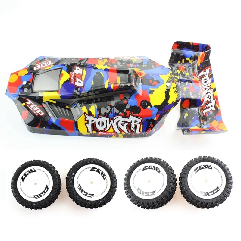 

Радиоуправляемый корпус автомобиля, хвостовое крыло, передняя и задняя шина для Wltoys 124007 124017 124019 Комплект радиоуправляемого автомобиля 1/12