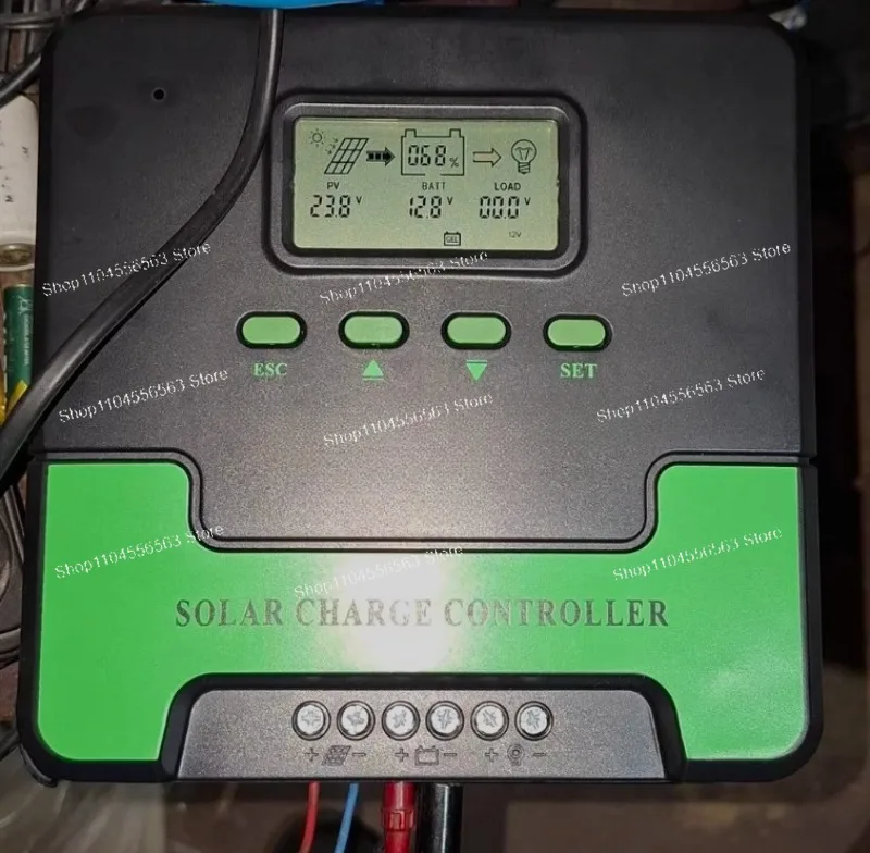 12/24V Solar Charge Controller 10A-60A with LCD & WiFi, Auto Regulator for LiFePO4 Lithium Battery, Dual USB Port