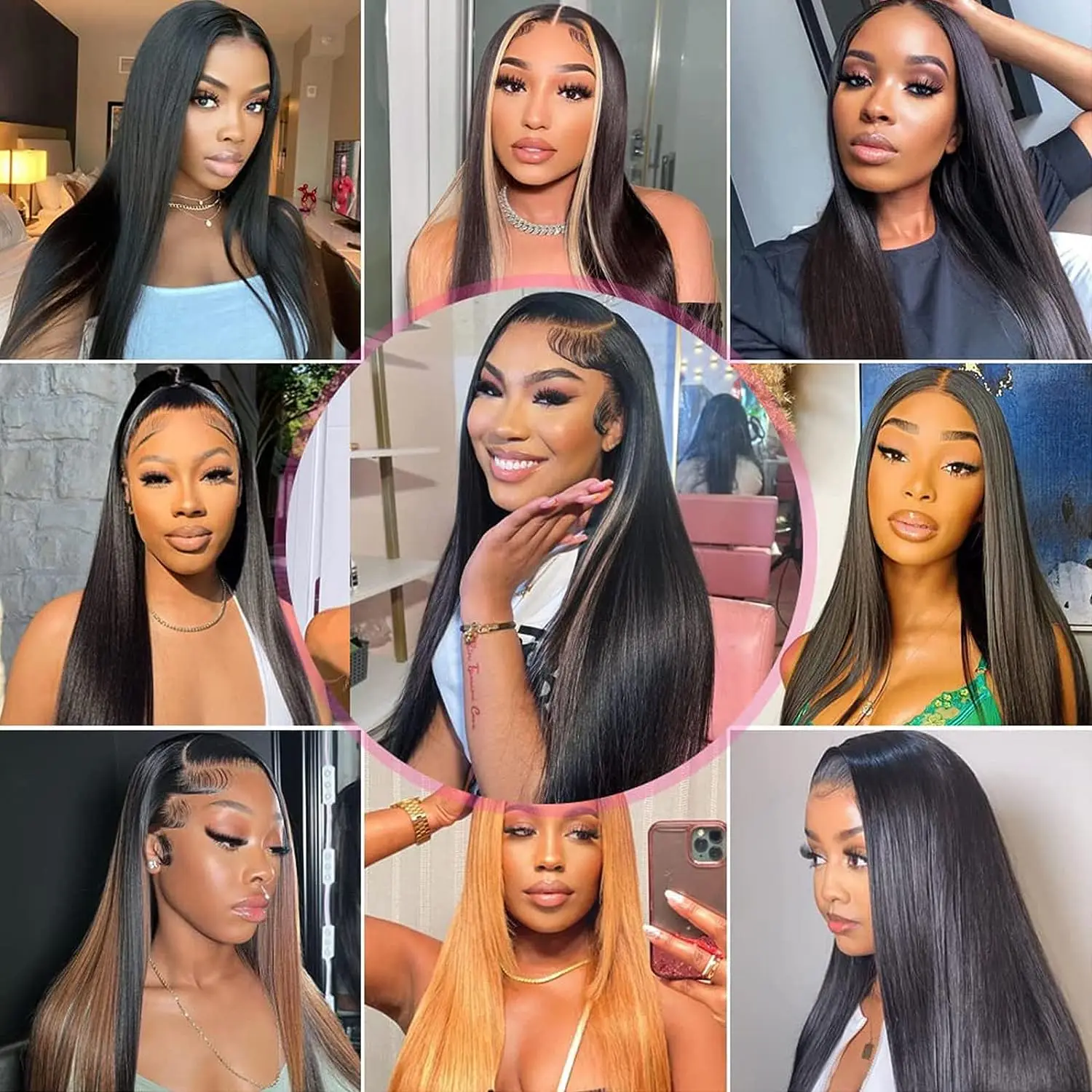 Gerade Echthaar-Bündel, Unbehandelte Jungfrauenhaar-Extensions, Lange Dicke Günstige Brasilianische Haarverlängerungen, Natürliches Tissage Cheveux Humains – Detail 6