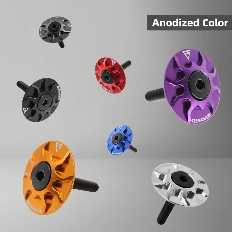 غطاء سماعة رأس للدراجة MTB Road Bike خفيف الوزن من سبائك الألومنيوم مع برغي لملحقات ركوب الدراجات بأنبوب رأس الشوكة #4