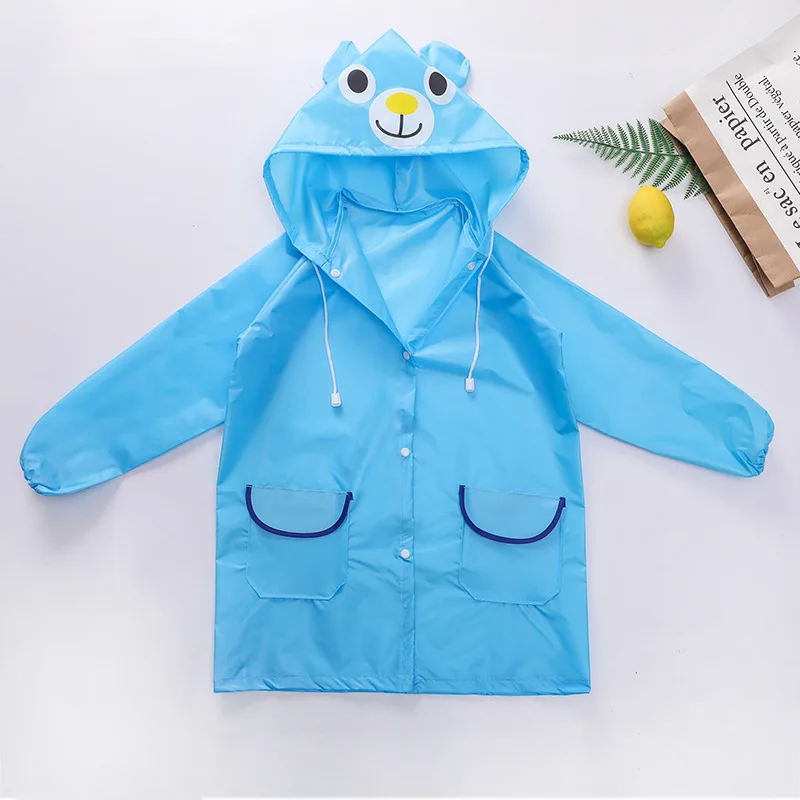 Animal Shape Children's 3-8 Years Old Raincoat Korean Cartoon Student Raincoat Baby Outdoor Play Waterproof Raincoat Rain Gear