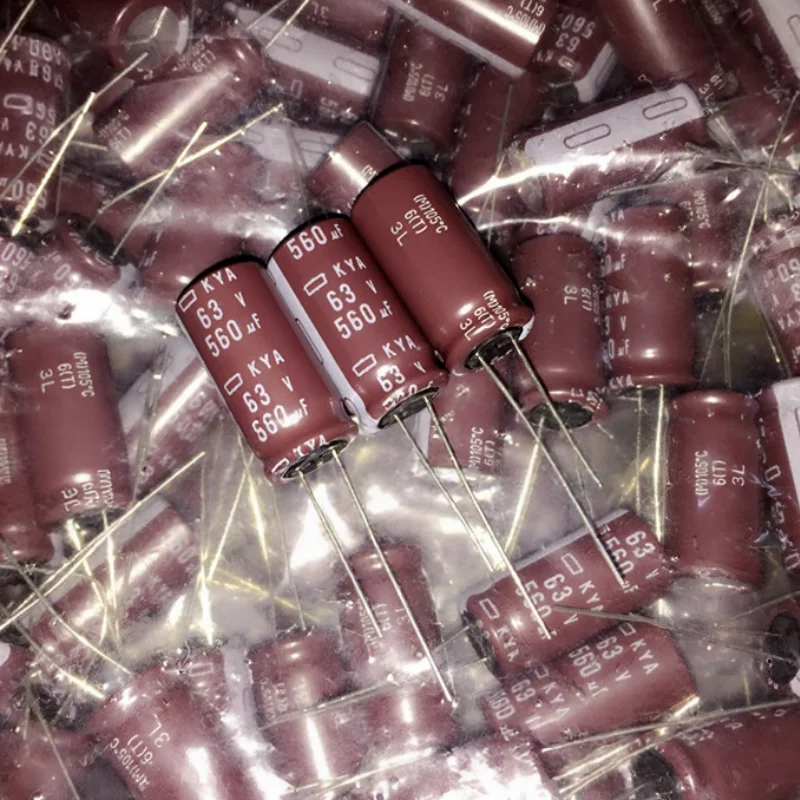 10Pcs Aluminum Electrolytic Capacitor 63V 560UF 12.5×25mm KYA Low ESR High Frequency Filter Capacitor