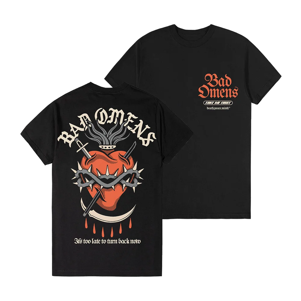 Bad Omens - Take Me First, camiseta negra informal, camiseta de marca de lujo para hombres y mujeres