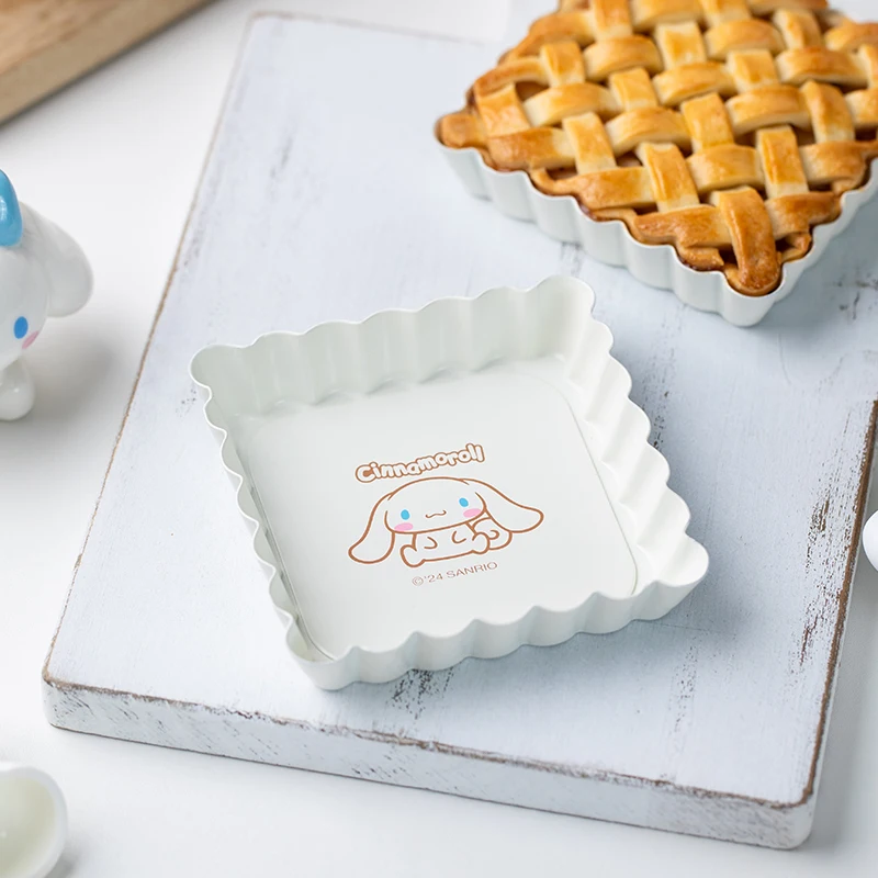 CHEFMADE 1Pc/4Pcs Square Mini Tart Quiche Moulds, Cinnamoroll Removable Lifting Base, Non-Stick Bakeware for Tarts, Quiche