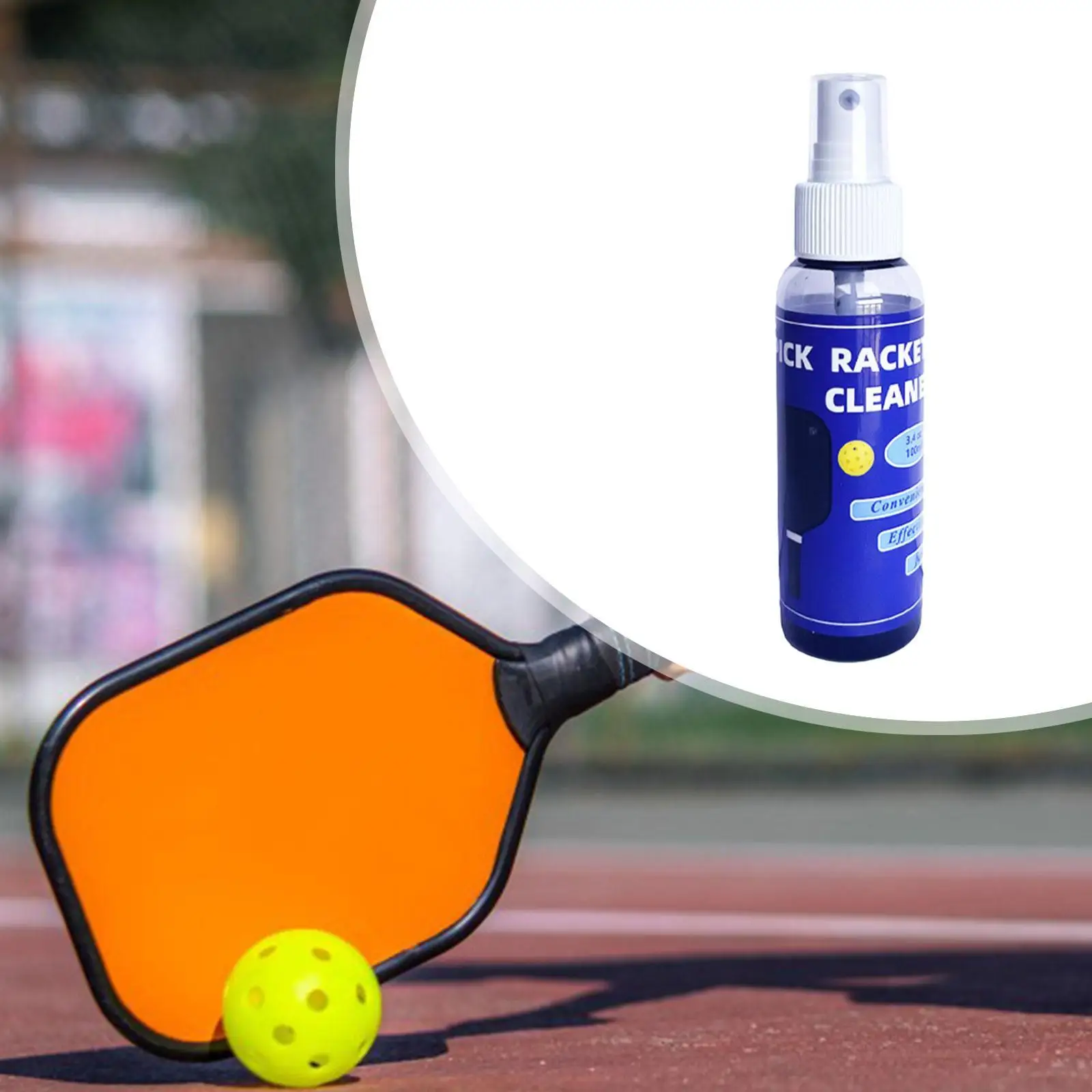 Pickleball Paddle Cleaning Spray Portable Improves Rotate and Accuracy 100ml