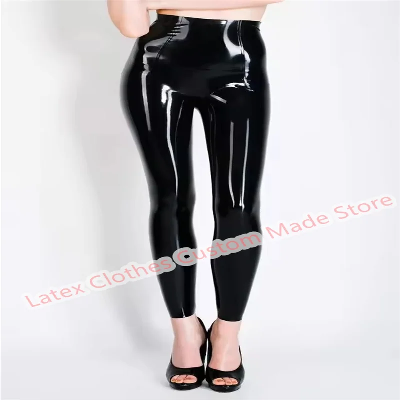 

High Waist Sexy Lingerie for Women Handmade Latex Pants Rubber Trousers Fetish Cosplay Costumes Customize