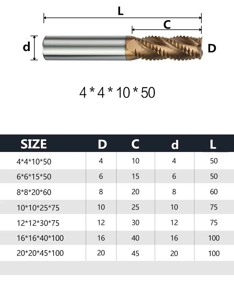 Fräsen Cutter Legierung Beschichtung Wolfram Stahl Werkzeug Cnc Bearbeitungs 4 Klinge Schaftfräser FLASH-SHAZAM HRC55 Fräsen Cutter Für Metall – Detail 1