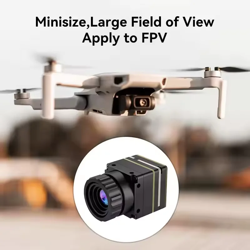 FPV Drone Thermal Camera 256×192 Night Vision Camera 4mm Lens CVBS Interface High Performance Low Light Sensitivity