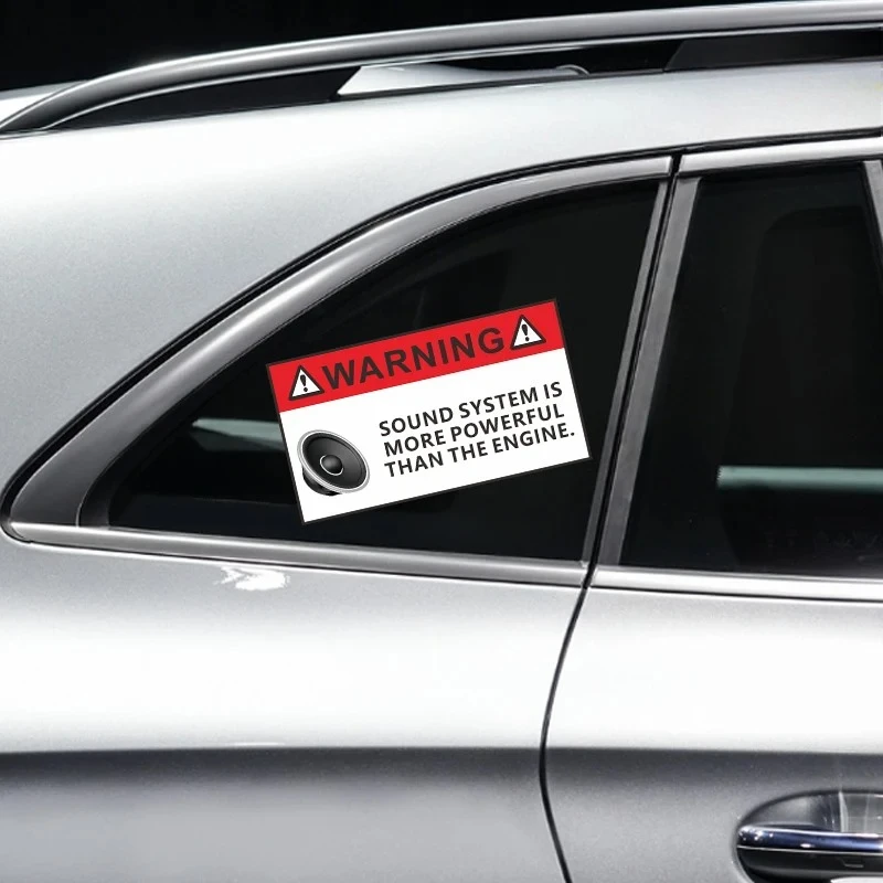 Audio Warning Sound System Sticker Waterproof Vinyl Decal for JDM Car Subwoofer Laptop Motorcycle Styling Decor