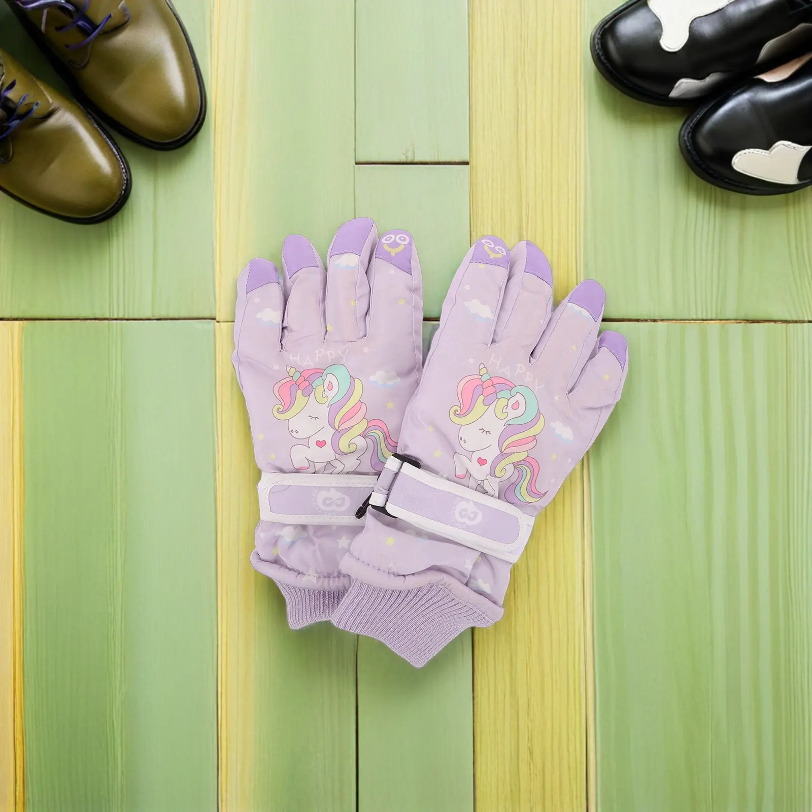 

1 пара детских зимних лыжных перчаток, водонепроницаемые, термостойкие, ветрозащитные, утолщенные, утепленные, для мальчиков и девочек, для активного отдыха в холодную погоду