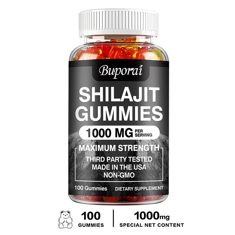 Shilajit Gummies - Energy Level, Memory and Focus Support Relieve Stress Overall Health