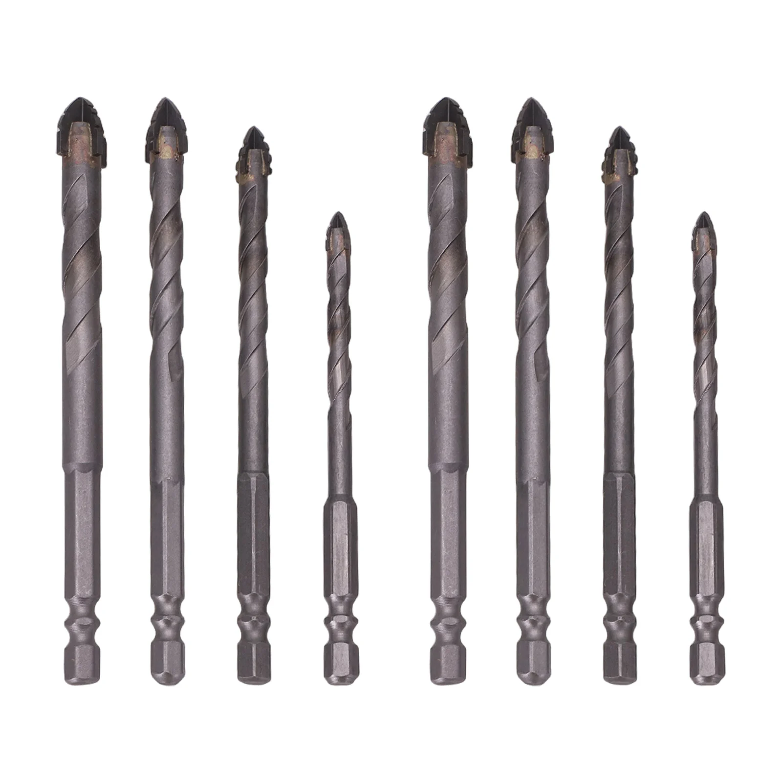

Efficient 8pcs Eccentric Drill Bits for Glass and Tile Triangular Shape for Reduced Vibration and Enhanced Stability