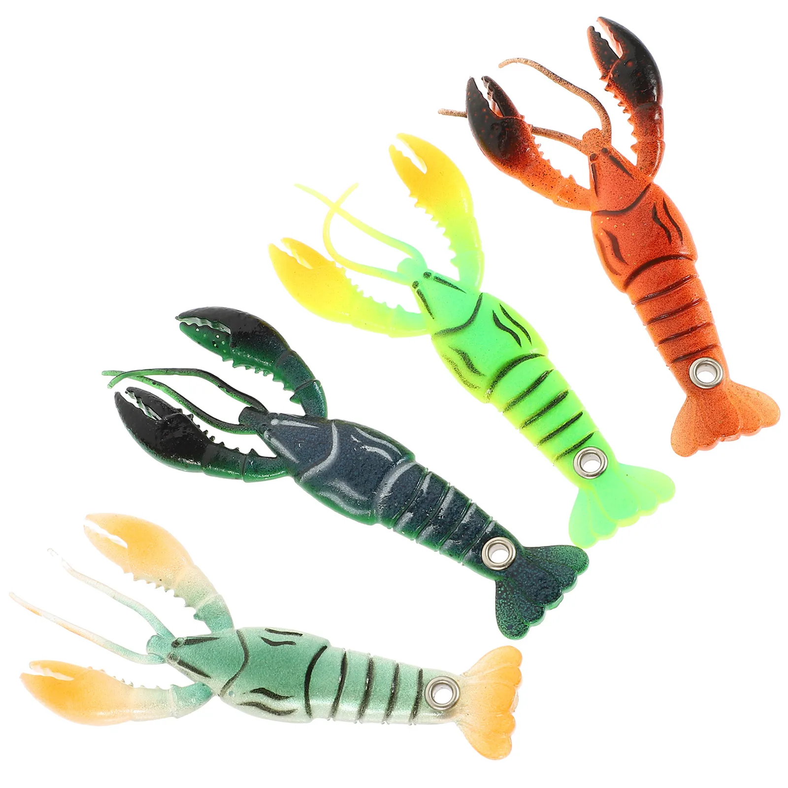 

4pcs Crayfish Fake Bait 95mm Soft Lure Reusable Baits Portable Fishing Equipment Artificial Lures Supplies