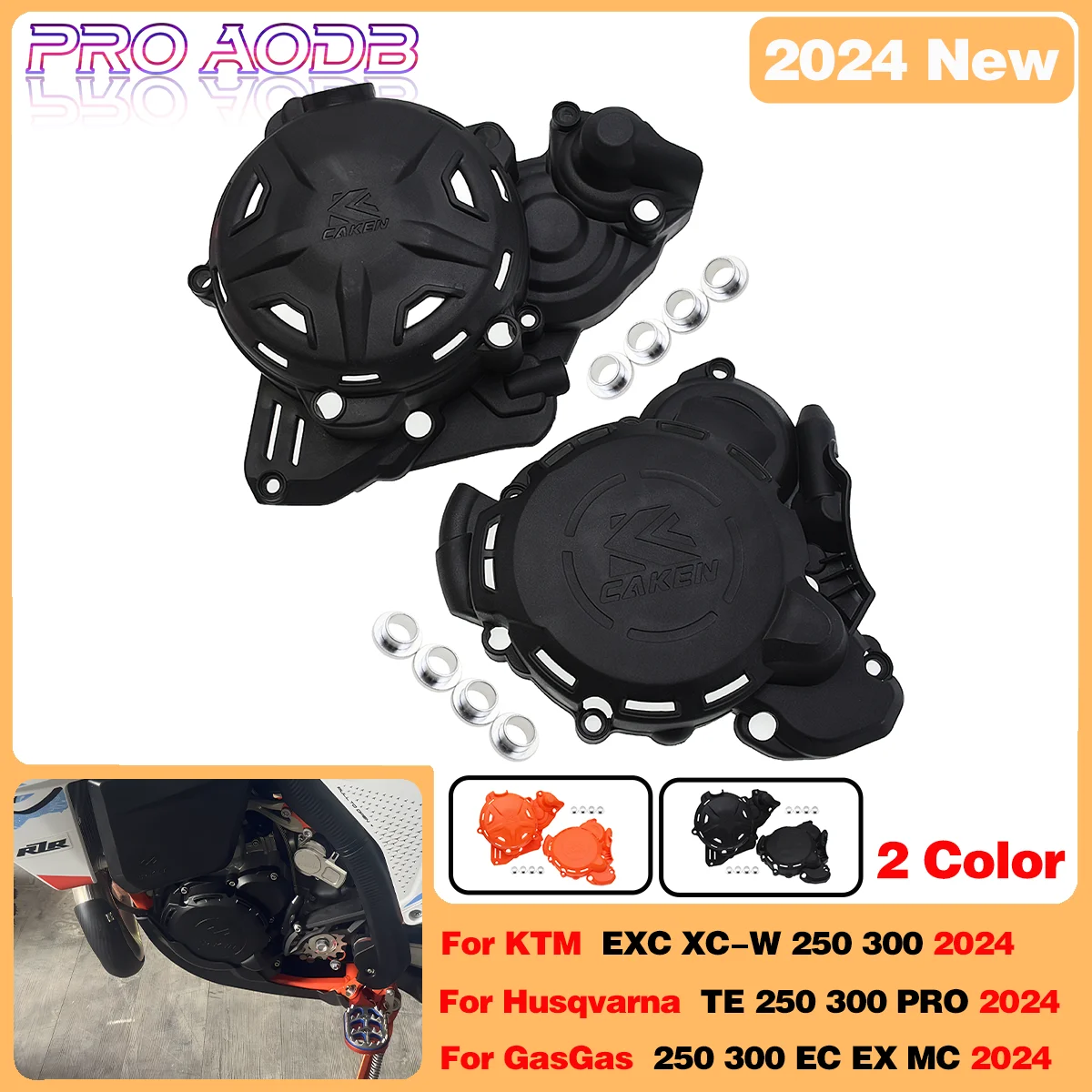 

2024New Motorcycle Clutch Cover Ignition Protector Guard parts For KTM EXC XC-W XCW 250 300 EXC300 For Husqvarna TE250 TE300 PRO