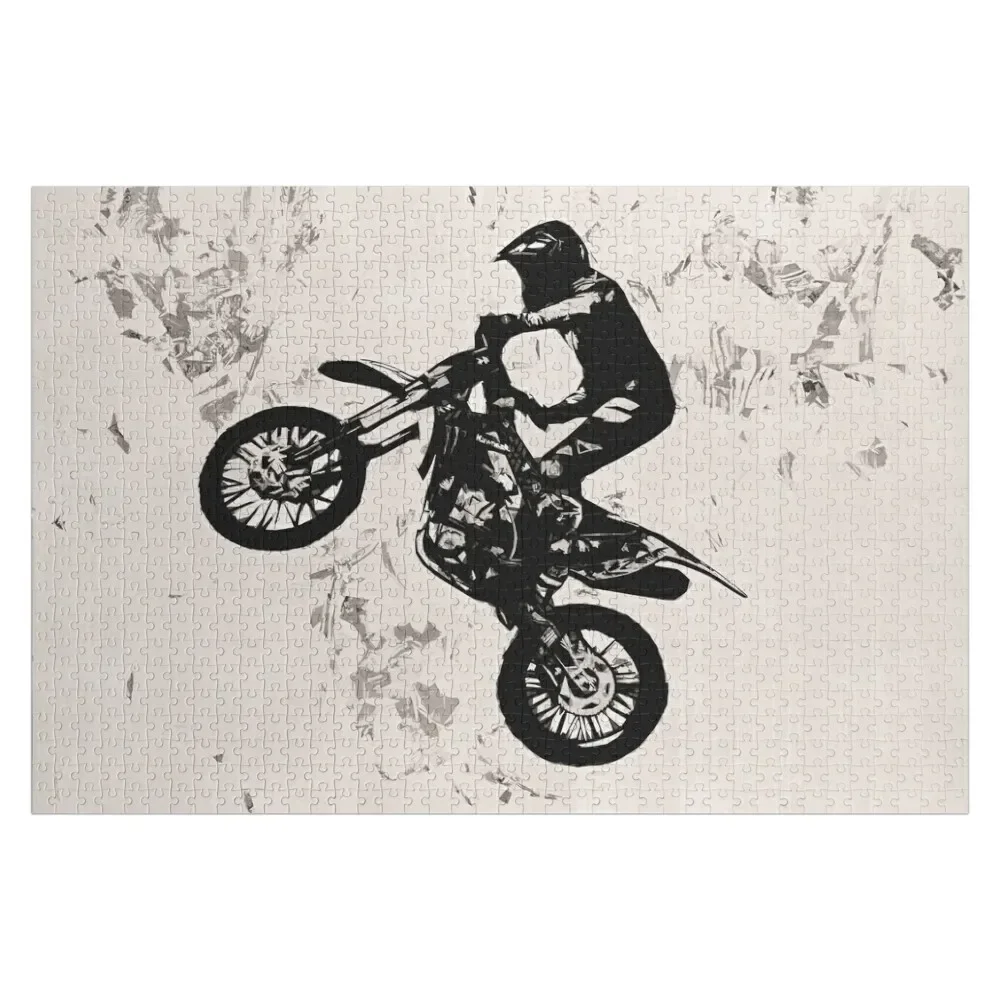 

Wheelie Stand - Motocross Rider Jigsaw Puzzle Personalised Wood Photo Personalized Puzzle