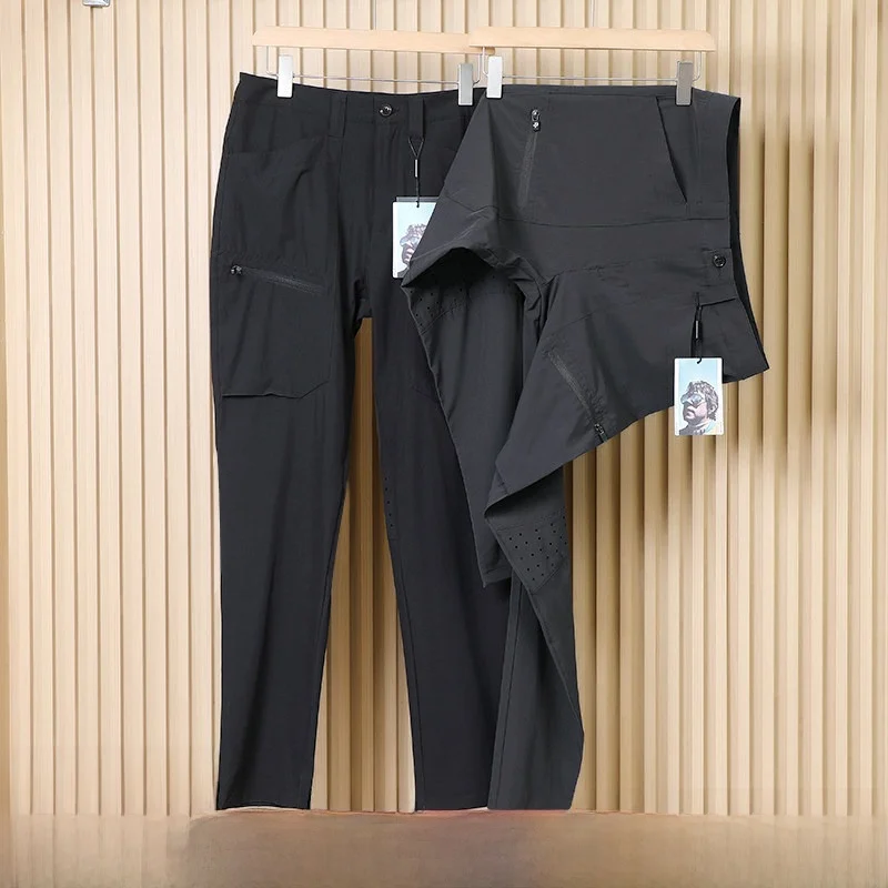 

Легкие дышащие водонепроницаемые мужские повседневные брюки с лазерной перфорацией Nordic Legend, весна-лето, прямые брюки средней длины...