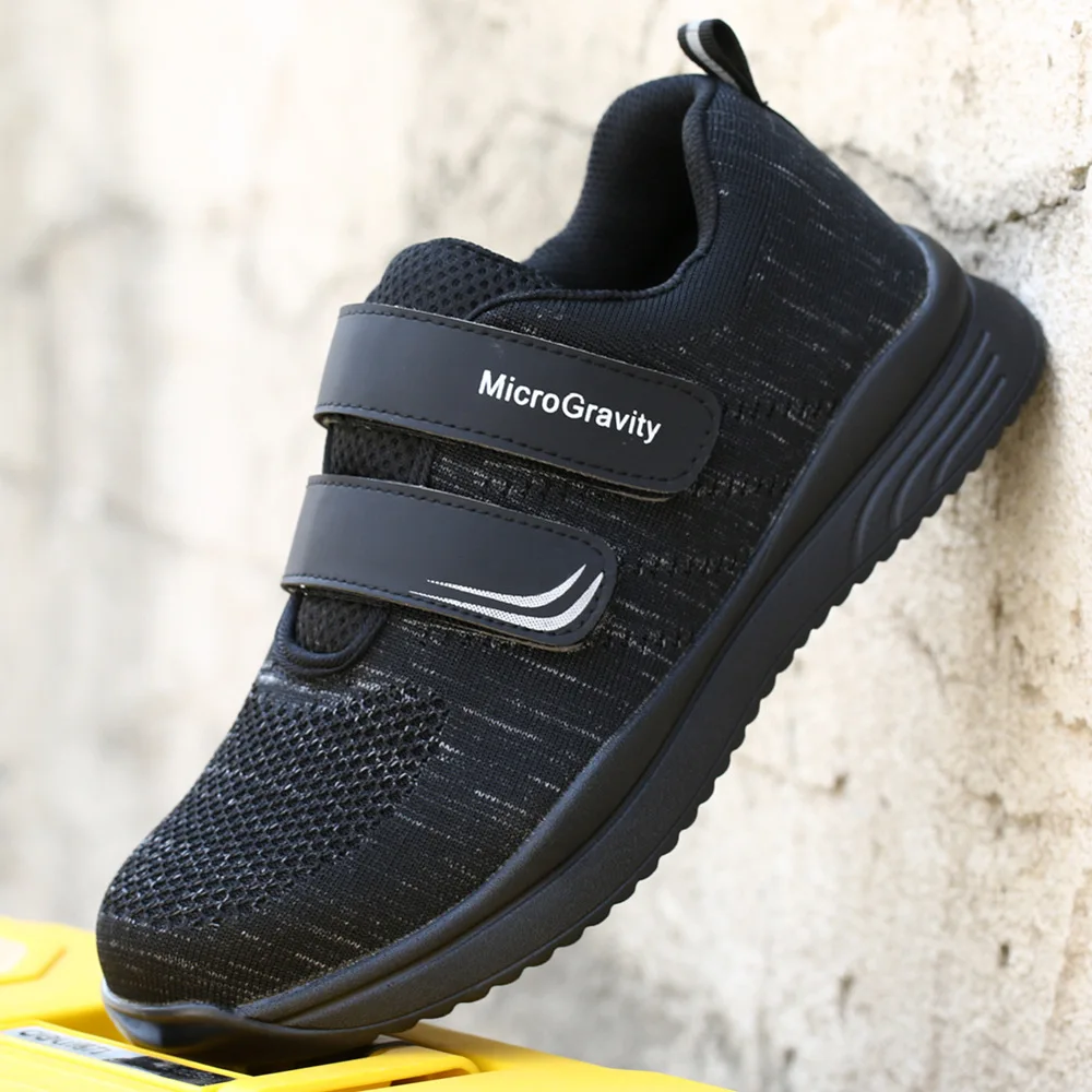 mens fashion breathable steel toe cap shoes air mesh summer work boots outdoors worker safety sneakers security footwear protect image 3
