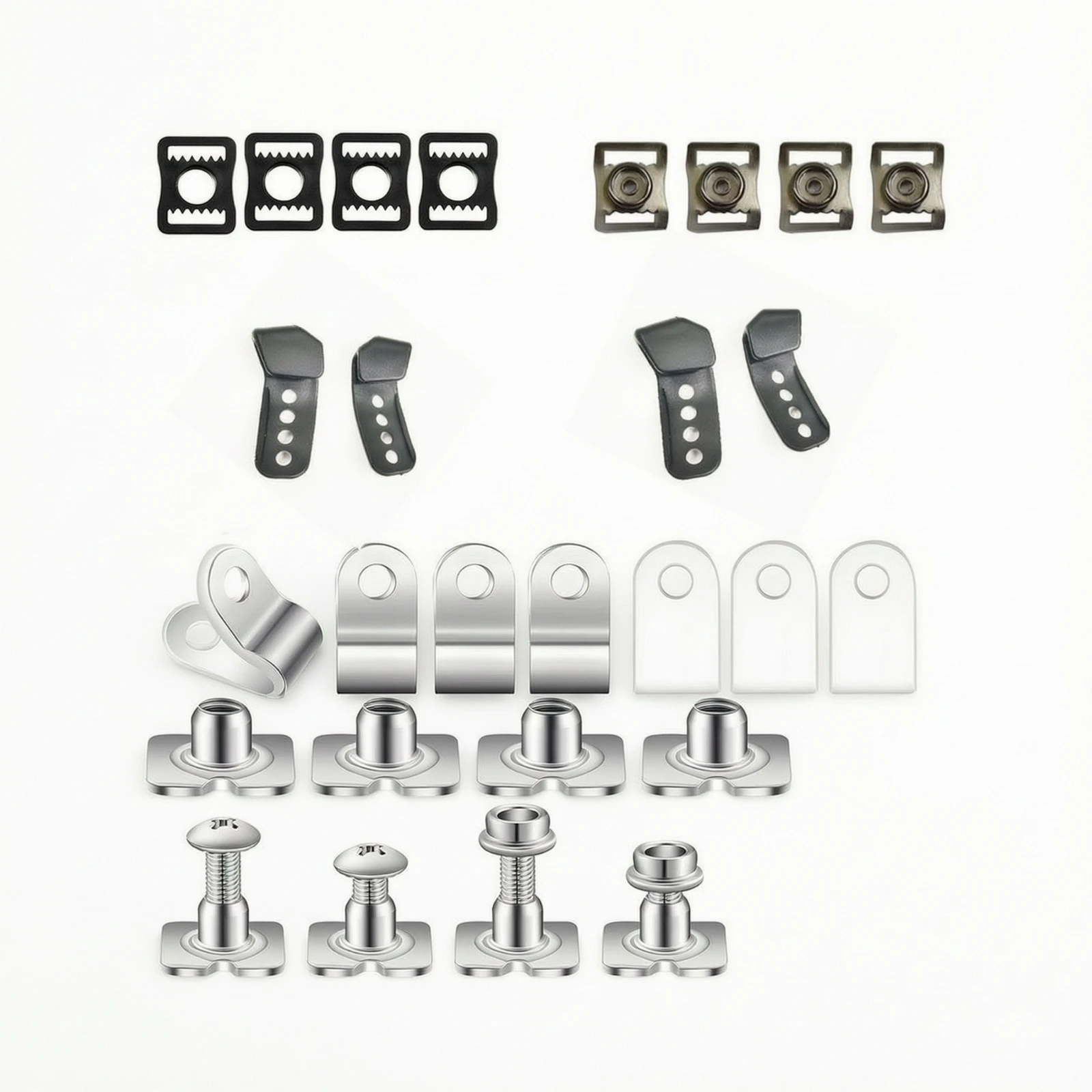 Helmet Repair Kit with J Clips Replacement Helmet Repair Kit with Screwdriver Universal Heavy-Duty for Athletes