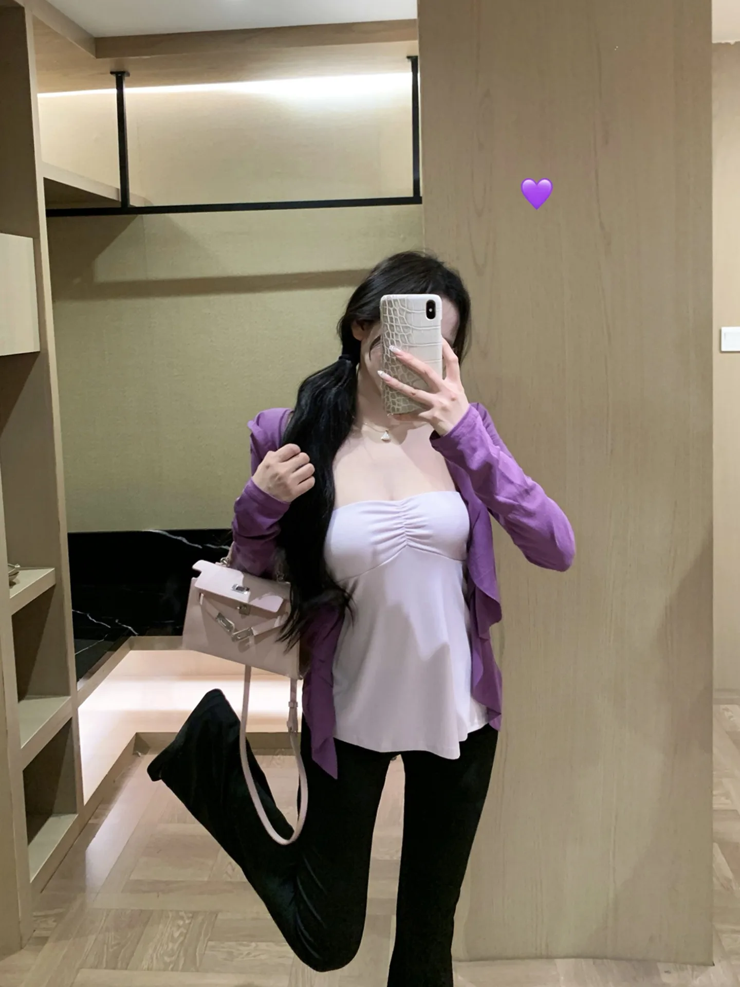 

Kumikumi Casual Color Open Cardigan Jacket Women's Summer Leisure Pants Three-Piece Set High Waist Straight Leg Trousers