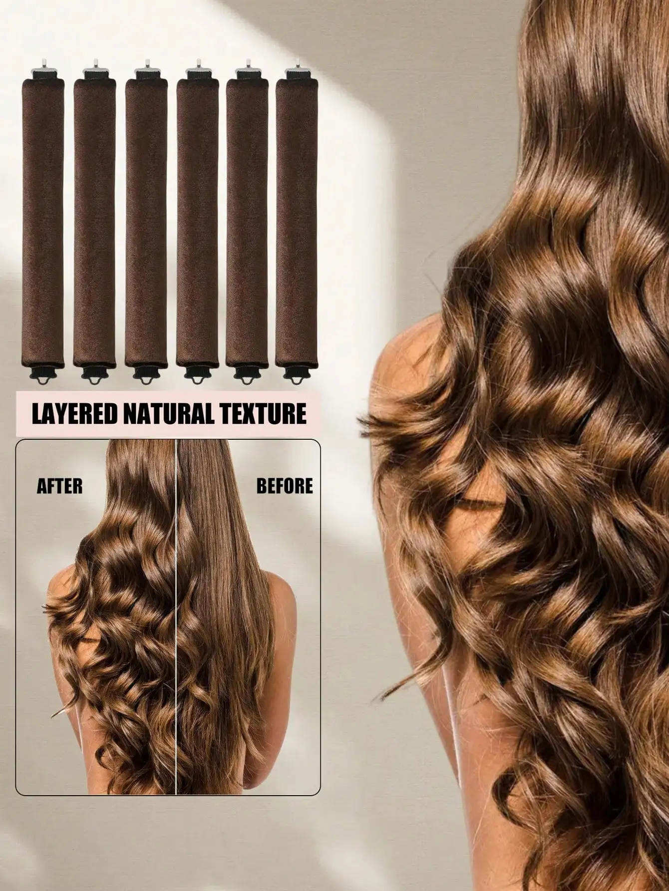 6/4/3 Pieces Hair Styling Styling Tool Set, No Heat Curling Tools, Curling Wand, Designed For Women's Hair Styles, Convenient Flexible Curling Iron, Hair Salon Essentials Hair Products & Accessories, Rubber Band Curlers, Sleep Hair Styling Tools, Women's