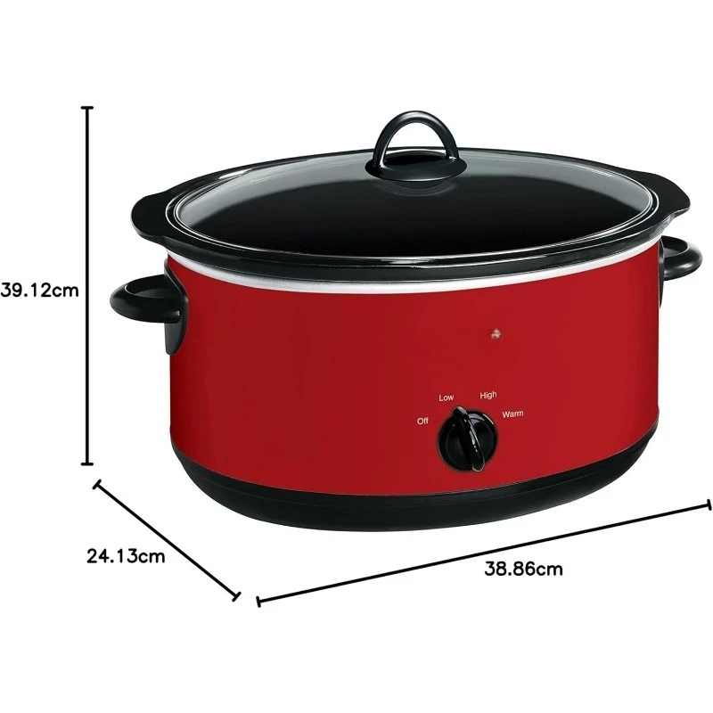

Express Crock Slow Cooker 8 quart Red