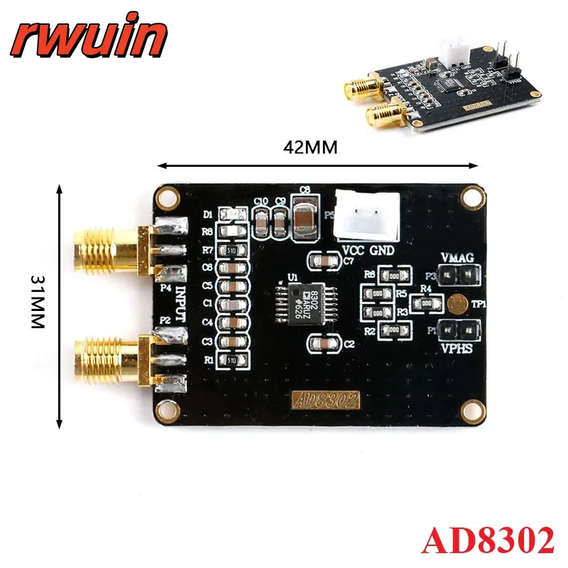 AD8302 Amplitude Phase RF Detector Detection Module 2.7GHz Broadband Logarithmic Log Amplifier Board for Arduino