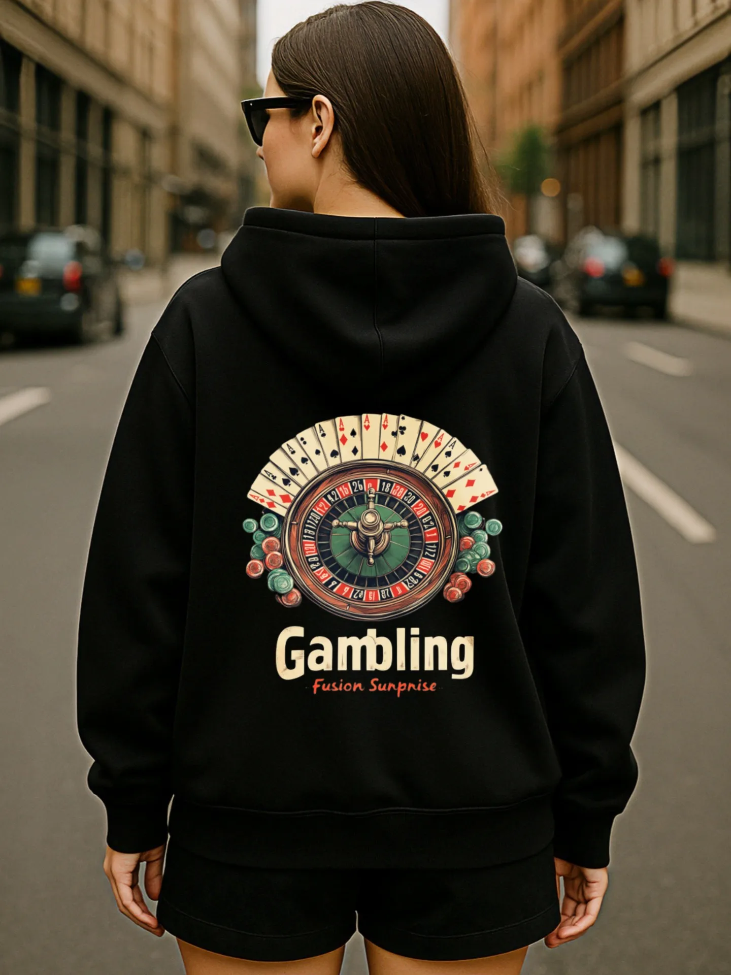 هوديي أساسي، طباعة جرافيك بشعار بسيط، جمالي كاجوال، قماش ناعم، ملابس يومية غير رسمية، للمراهقين #2