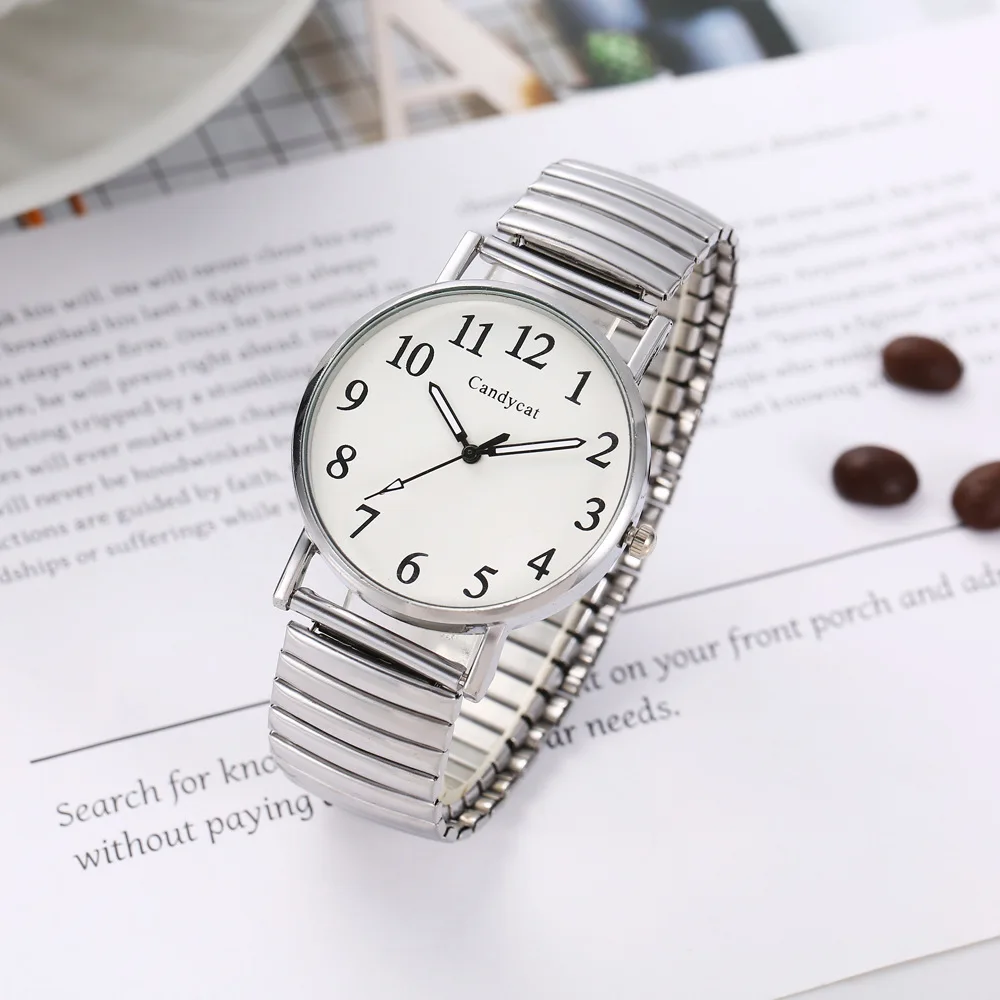 New Fashion Luxury Woman Adjustable Spring Band Bracelet Watch Men Stainless Steel Quartz Watches Reloj Mujer Student Male Clock