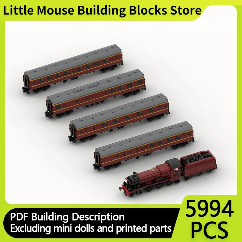 Magical Movie Model MOC Building Bricks Passenger Railway Train Modular Technology Gifts Holiday Assemble Children Toys Suit