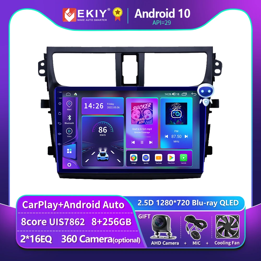 

EKIY T900 Android Car Radio For Suzuki Celerio Alto 2014 - 2018 Multimedia Player Carplay Auto Navigation GPS No 2Din DVD Stereo