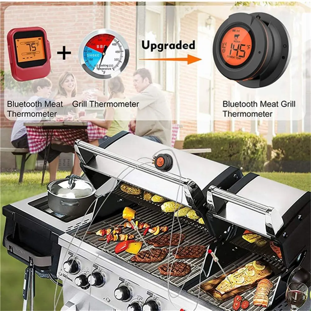 Thermomètre BBQ sans fil avec 2 sondes pour grillades en plein air – Cadeau parfait pour les hommes et les papas