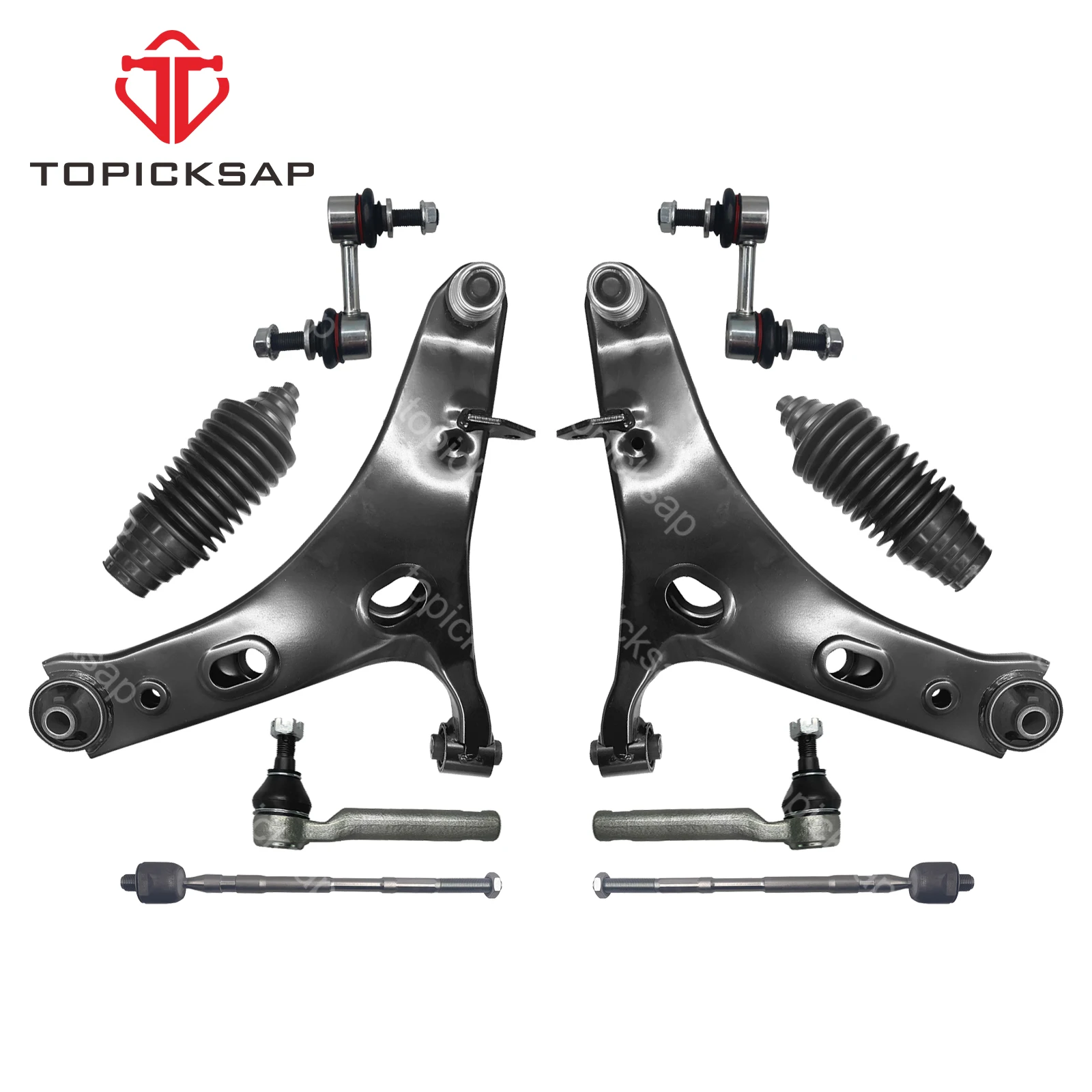 

TOPICKSAP 10Pcs Front Lower Control Arm Ball Joint Steering Tie Rod Link Boot for Subaru Forester 2014-2018