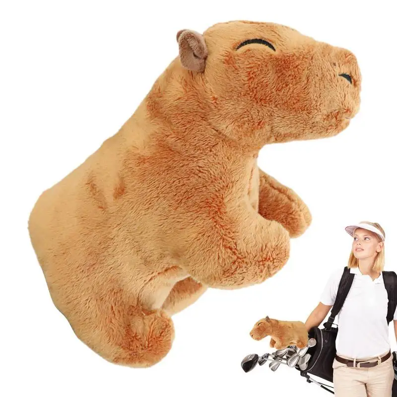 Plush Golf Club Covers Funny Capybara Driver Headcover Golf Club Headcover For Golfer Lover Golf Accessories For Men Extra Club