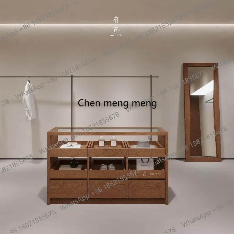G153 Nordic Retro Island Display Stand Modern Design Women's Store Ornament Display Cabinet Storage Rack Commercial Furniture