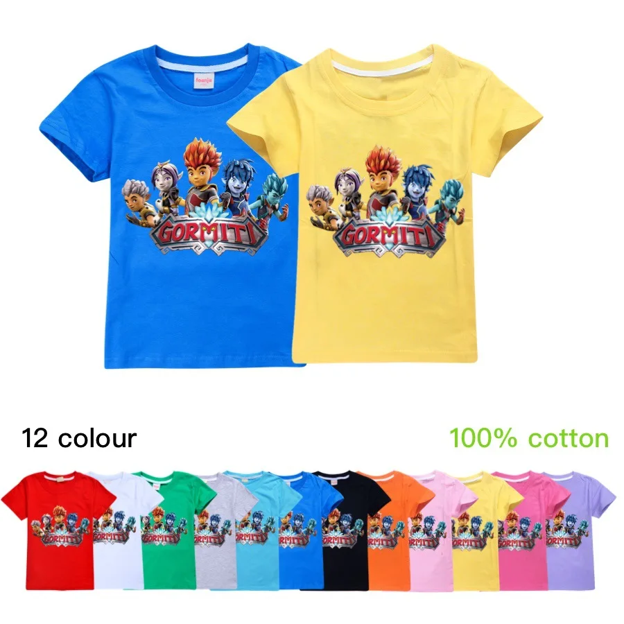 

Gormiti Game Children Clothing Summer Baby Tees Tops Tshirts Kids Costume Short Sleeve Boys Cotton T-shirts Girls T Shirts 2-16Y