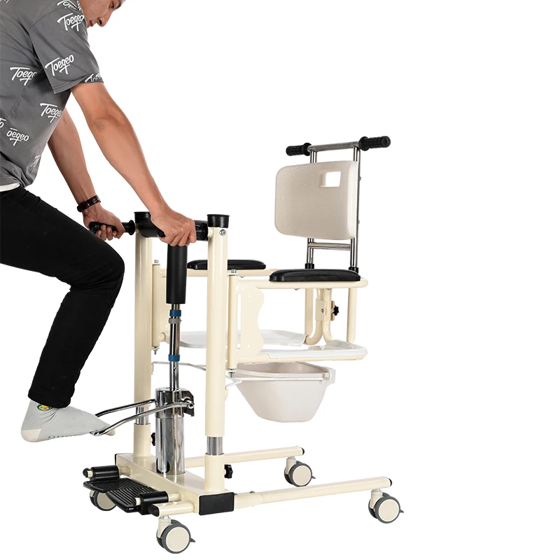 Hydraulics TC08 chaise de transfert de Patient hydraulique blanche motorisée réglable chaise de transfert de Patient ascenseur de Patient pour la maison