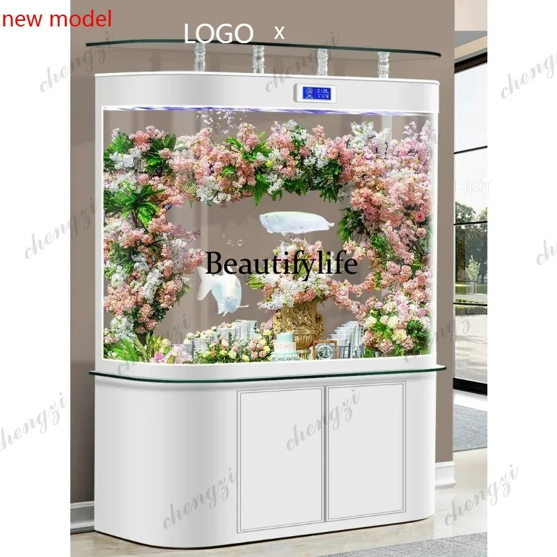 

M138 Nordic Deluxe Living Room Aquariums Aesthetics Originality Design Floor Type Fish Tanks Betta Cabinet Pet Products