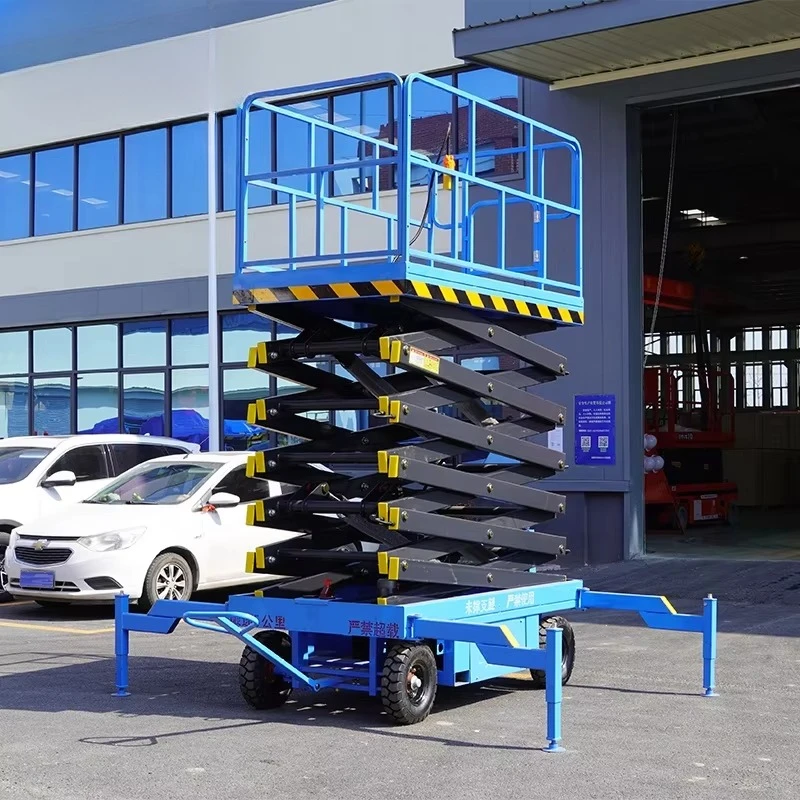 Electric Mini Self-Propelled Shear Lift New Condition Steel Workbench Lift for Retail Industries Load 300kg Scissor view 3