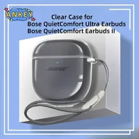 Funda para auriculares Bose QuietComfort Ultra, Fundas protectoras transparentes de TPU, auriculares QC II, carcasa para auriculares Bluetooth