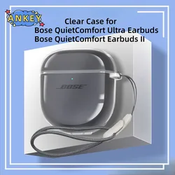 Case for Bose QuietComfort Ultra Earbuds Transparent TPU Protective Covers QC Earbuds II Bluetooth Earphone Shell Headphone