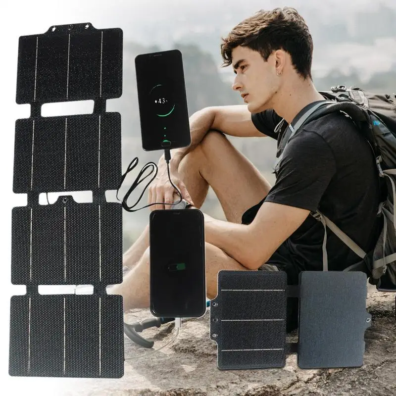 Caricatore solare portatile Pannello solare pieghevole portatile da 30 W per campeggio Caricatore per tablet leggero impermeabile per campeggio camper