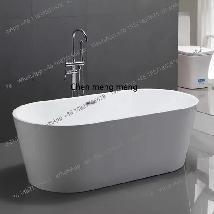 

X Bathtub Household oval, freestanding bathtub, basin thin edge, acrylic