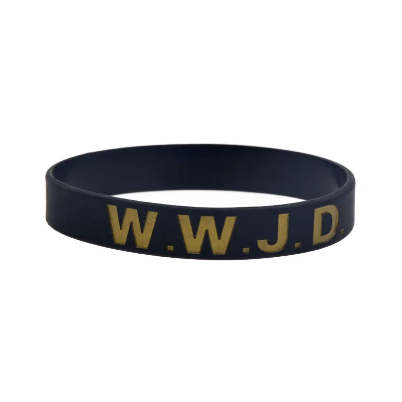1 قطعة WWJD المطاط معصمه ماذا سيفعل يسوع سيليكون سوار الآية الكتاب المقدس المسيحية الإسورة